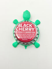 Black Cherry Soda (Vintage) - Bottle Cap Magnet Turtle Shell Shocked Art