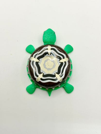 Samuel Smith Brewing (Brown) - Bottle Cap Magnet Turtle Shell Shocked Art