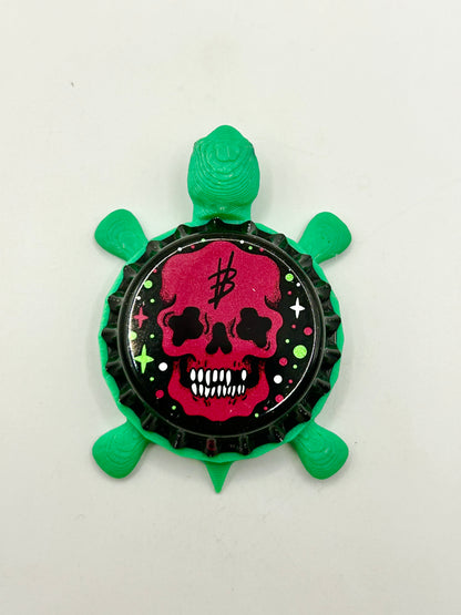 Voodoo Brewing (Skull) - Bottle Cap Magnet Turtle Shell Shocked Art