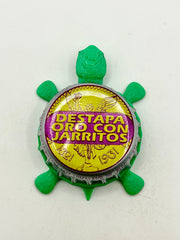Jarritos - Bottle Cap Magnet Turtle Shell Shocked Art