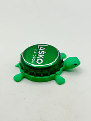 Lasko Zlatorog Beer - Bottle Cap Magnet Turtle Shell Shocked Art
