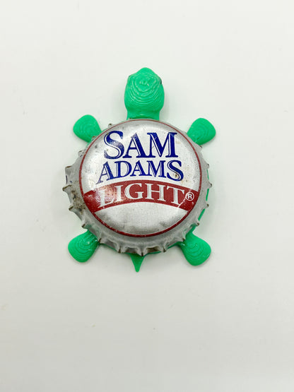 Sam Adams Light (Red) - Bottle Cap Magnet Turtle Shell Shocked Art
