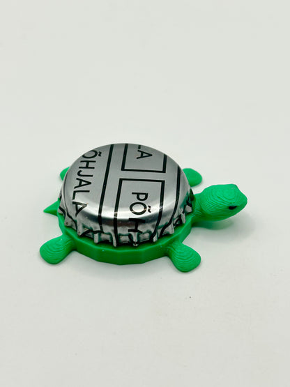 Pohjala Brewery - Bottle Cap Magnet Turtle Shell Shocked Art
