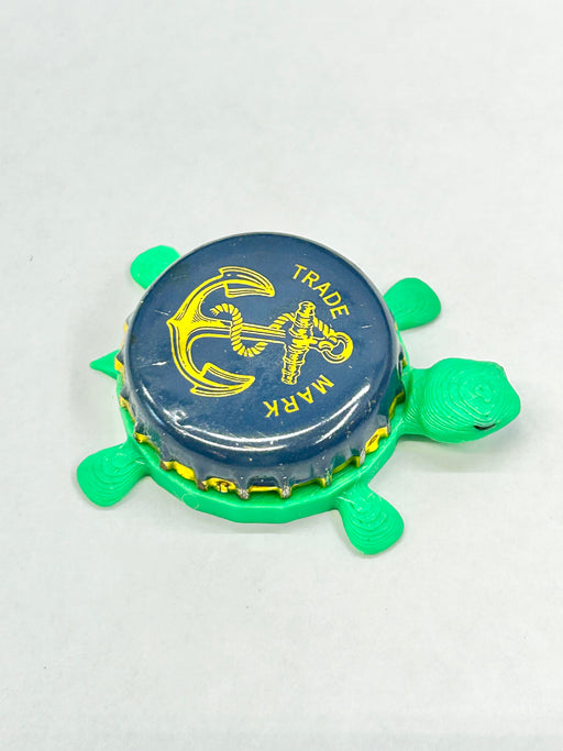 Anchor Brewing (Navy Blue) - Bottle Cap Magnet Turtle Shell Shocked Art
