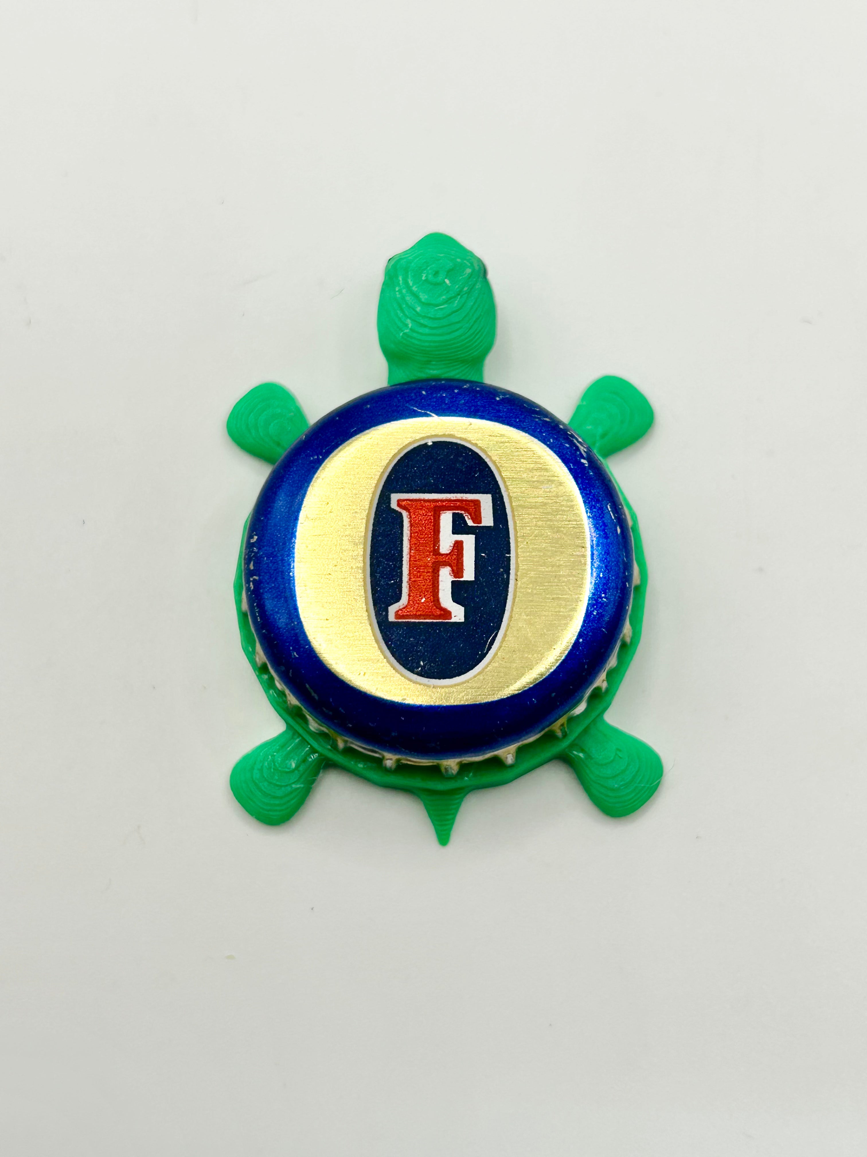 Foster’s Beer - Bottle Cap Magnet Turtle – Shell Shocked Art