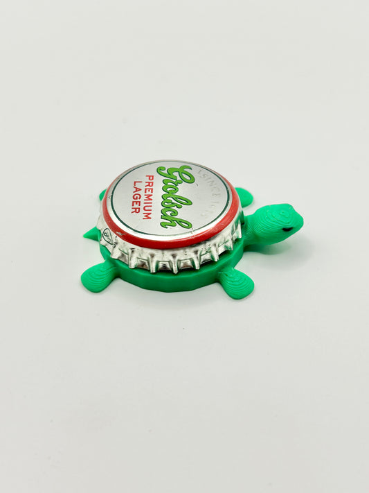 Grolsch Premium Lager (Vintage) - Bottle Cap Magnet Turtle