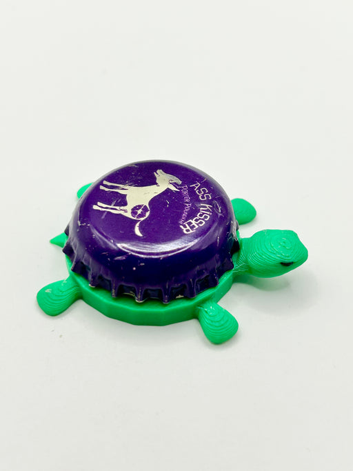 Ass Kisser Porter Pounder - Bottle Cap Magnet Turtle Shell Shocked Art