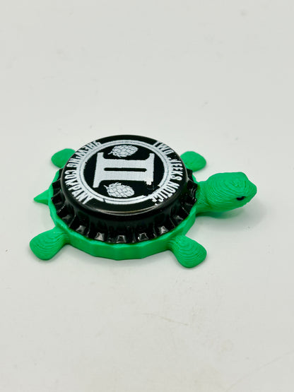 Two Weeks Notice Brewing - Bottle Cap Magnet Turtle Shell Shocked Art