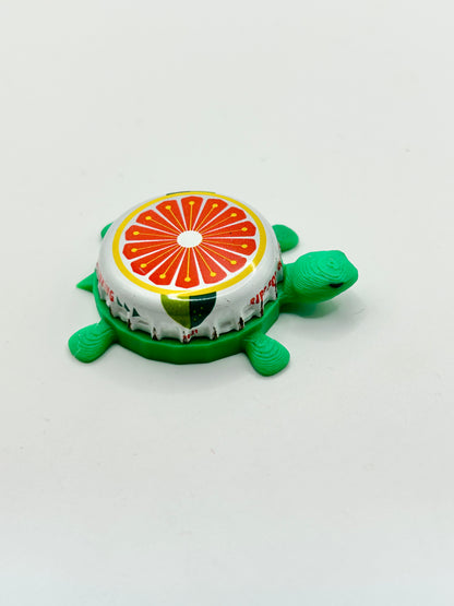 Shiner Ruby Red - Bottle Cap Magnet Turtle Shell Shocked Art