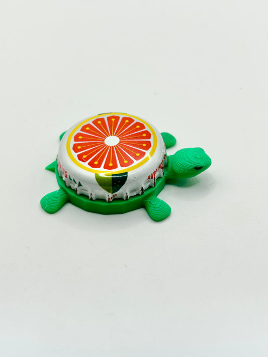 Shiner Ruby Red - Bottle Cap Magnet Turtle