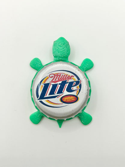 Miller Lite (90s Logo) - Bottle Cap Magnet Turtle Shell Shocked Art