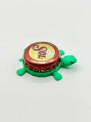 Sol Cerveza (Maroon Botder) - Bottle Cap Magnet Turtle Shell Shocked Art