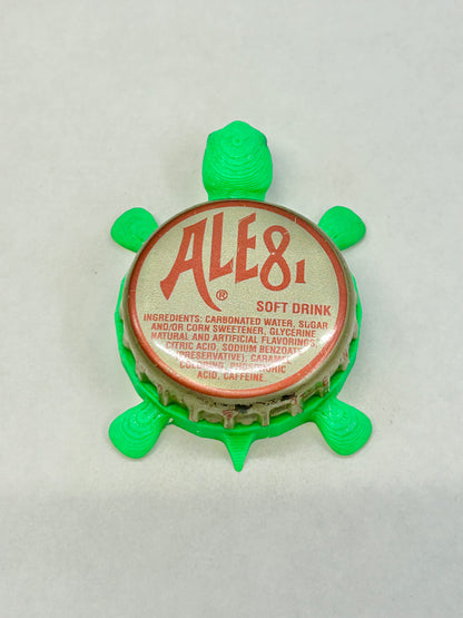 Ale8 - Bottle Cap Magnet Turtle Shell Shocked Art