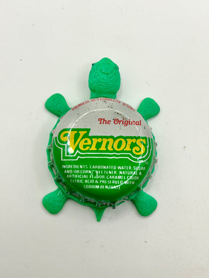 Vernors Soda (Green & White) - Bottle Cap Magnet Turtle Shell Shocked Art