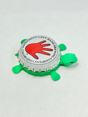 Left Hand Brewing - Bottle Cap Magnet Turtle Shell Shocked Art
