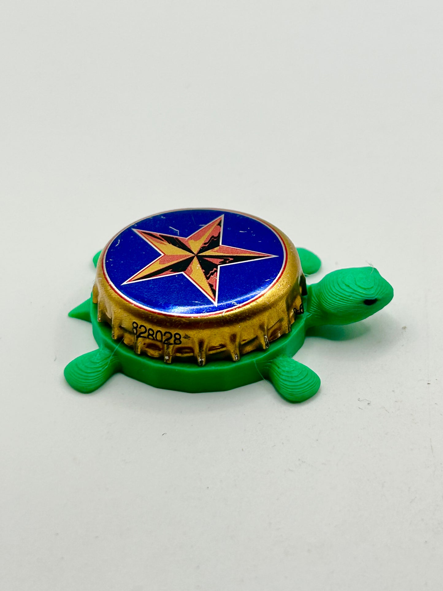 Lone Star Beer (Red, Blue, Gold) - Bottle Cap Magnet Turtle Shell Shocked Art
