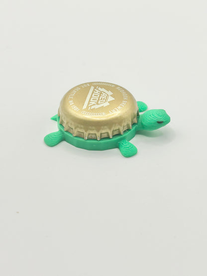 Red Hook Gold - Bottle Cap Magnet Turtle Shell Shocked Art