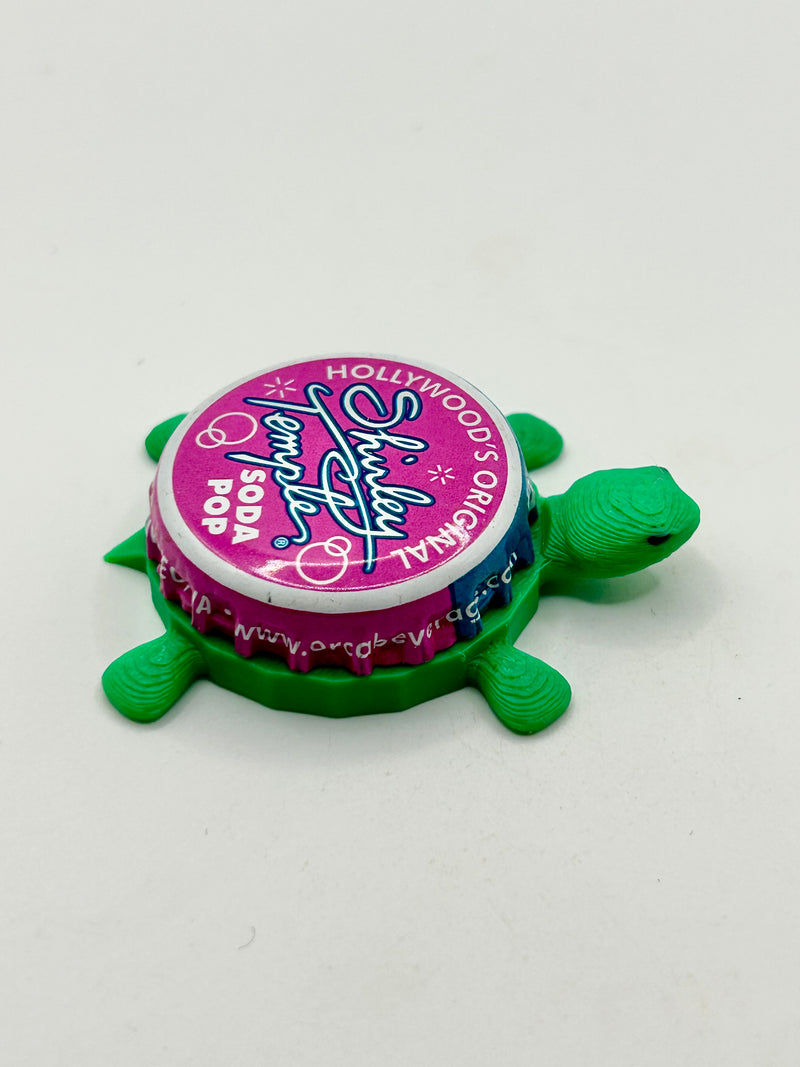 Shirley Temple Soda Pop - Bottle Cap Magnet Turtle Shell Shocked Art