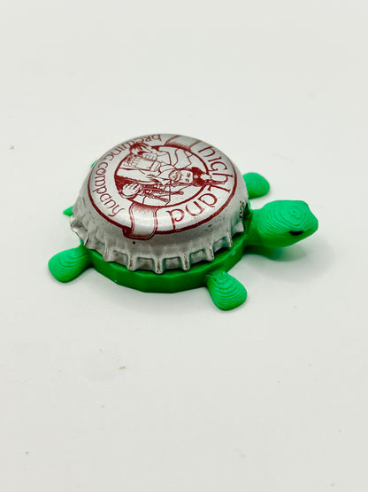 Highland Brewing - Bottle Cap Magnet Turtle Shell Shocked Art