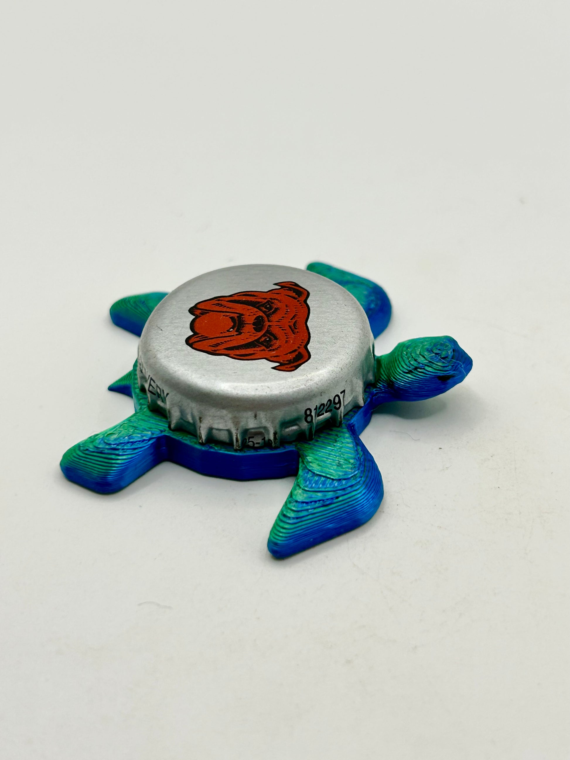 Red Dog - Sea Turtle Bottle Cap Magnet Shell Shocked Art