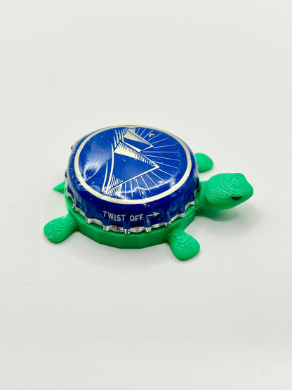 Pyramid Brewing (Blue) - Bottle Cap Magnet Turtle Shell Shocked Art