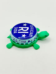 Official RI Soda (Yacht Club Soda) - Bottle Cap Magnet Turtle Shell Shocked Art