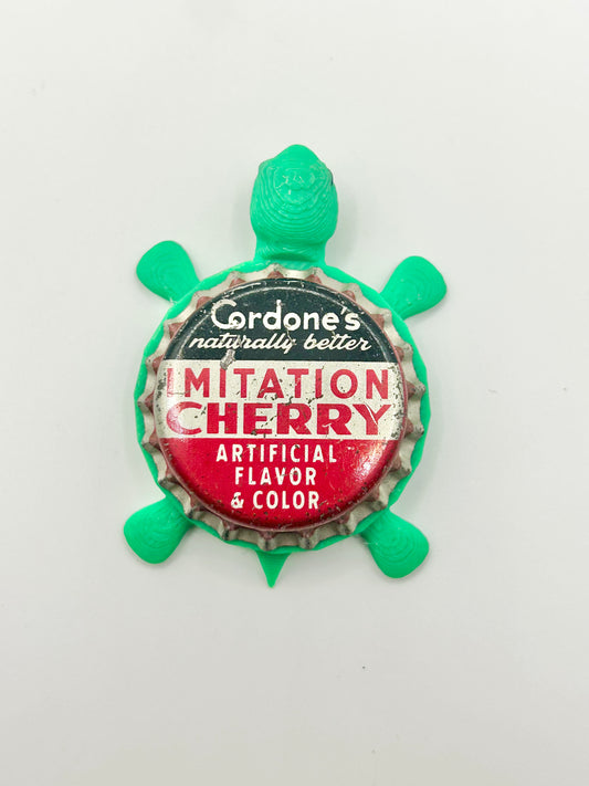 Cordone’s Cherry Soda (Vintage) - Bottle Cap Magnet Turtle