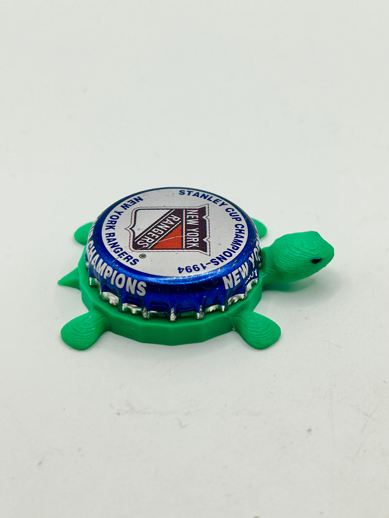 New York Rangers Stanley Cup Champions (1994) - Bottle Cap Magnet Turtle Shell Shocked Art