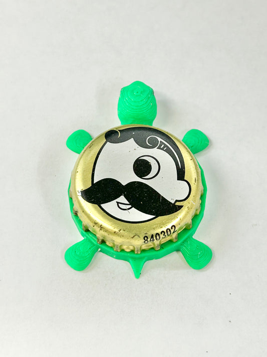 Natty Boh, Gold (National Bohemian) - Bottle Cap Magnet Turtle