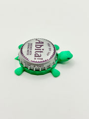 Abita Beer (Silver & Purple Cap) - Bottle Cap Magnet Turtle Shell Shocked Art