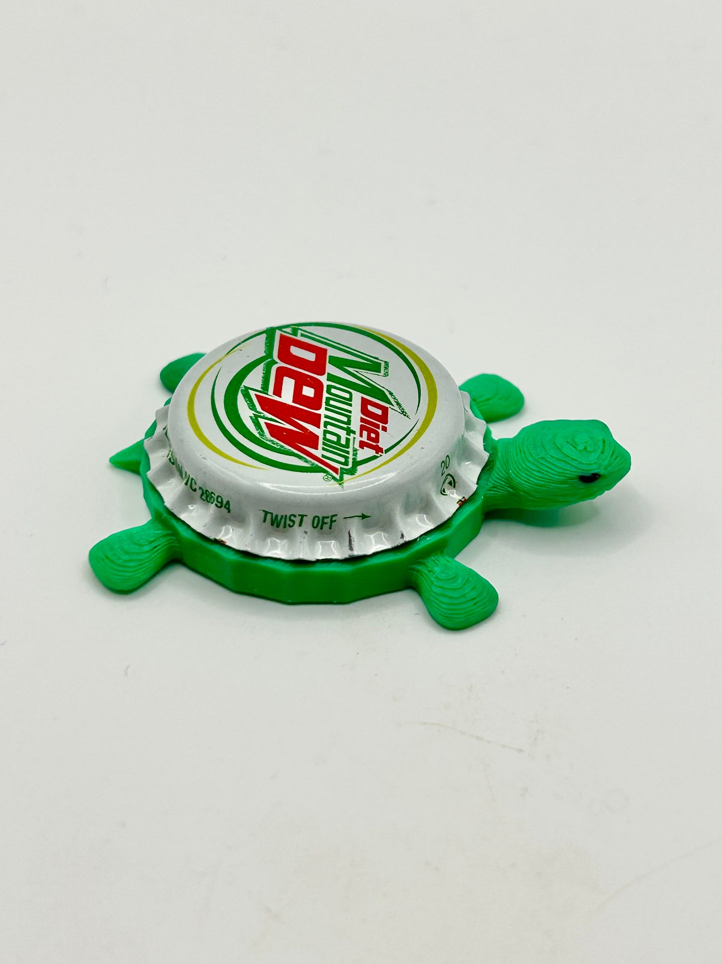 Diet Mountain Dew Bottle-Cap Magnet Turtle | Shell Shocked Art Shell Shocked Art