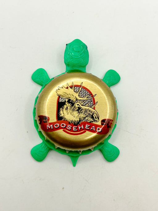 Moosehead Beer (Vintage) - Bottle Cap Magnet Turtle Shell Shocked Art