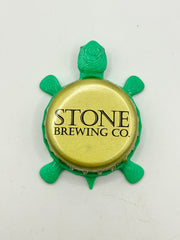 Stone Brewing Co (Vintage, Text) - Bottle Cap Magnet Turtle Shell Shocked Art