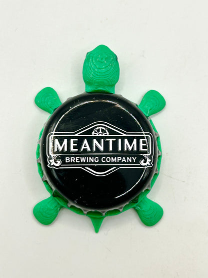 Meantime Brewing - Bottle Cap Magnet Turtle Shell Shocked Art