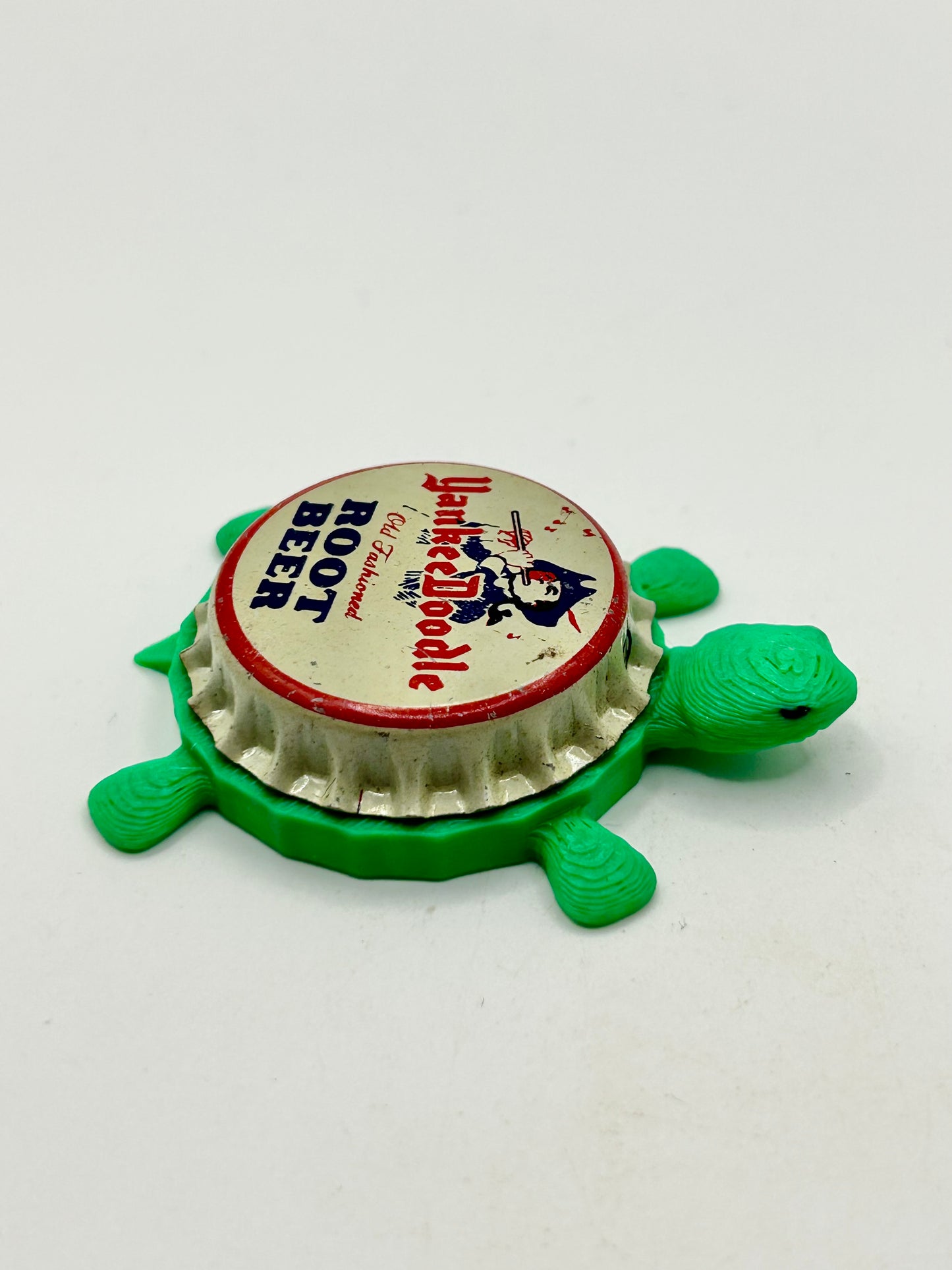 Yankee Doodle Root Beer - Bottle Cap Magnet Turtle Shell Shocked Art