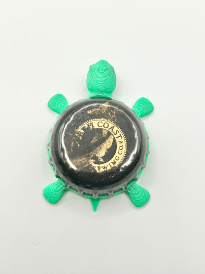 North Coast Brewing Co (Vintage) - Bottle Cap Magnet Turtle Shell Shocked Art
