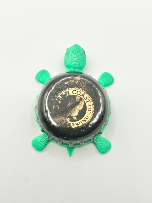 North Coast Brewing Co (Vintage) - Bottle Cap Magnet Turtle Shell Shocked Art