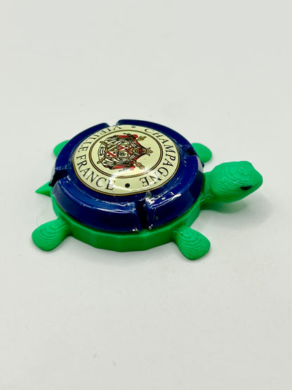 Vieille France Champagne - Bottle Cap Magnet Turtle Shell Shocked Art