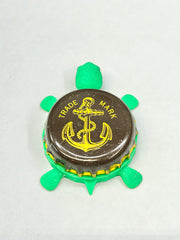Anchor Brewing (Brown) - Bottle Cap Magnet Turtle Shell Shocked Art
