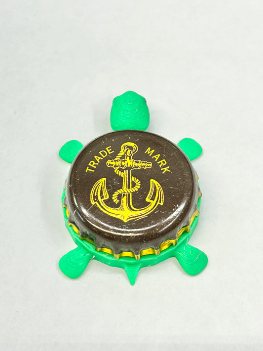 Anchor Brewing (Brown) - Bottle Cap Magnet Turtle