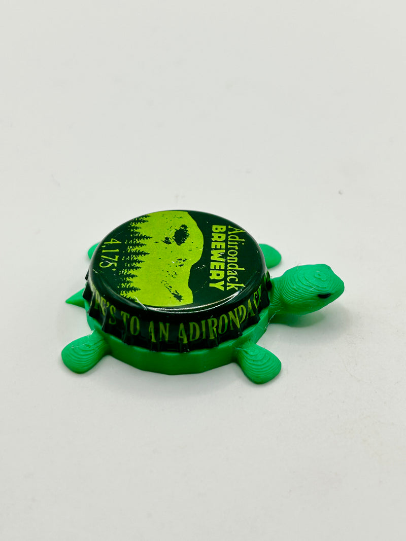 Adirondack Brewery (4,165 ft) - Bottle Cap Magnet Turtle Shell Shocked Art