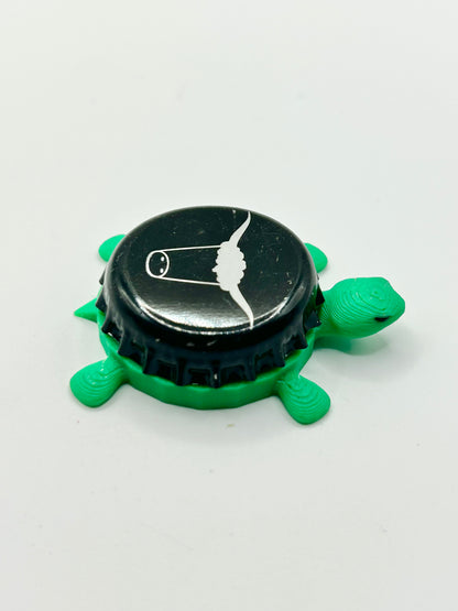 WooHa Brewing - Bottle Cap Magnet Turtle Shell Shocked Art