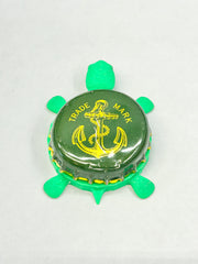 Anchor Brewing (Green) - Bottle Cap Magnet Turtle Shell Shocked Art