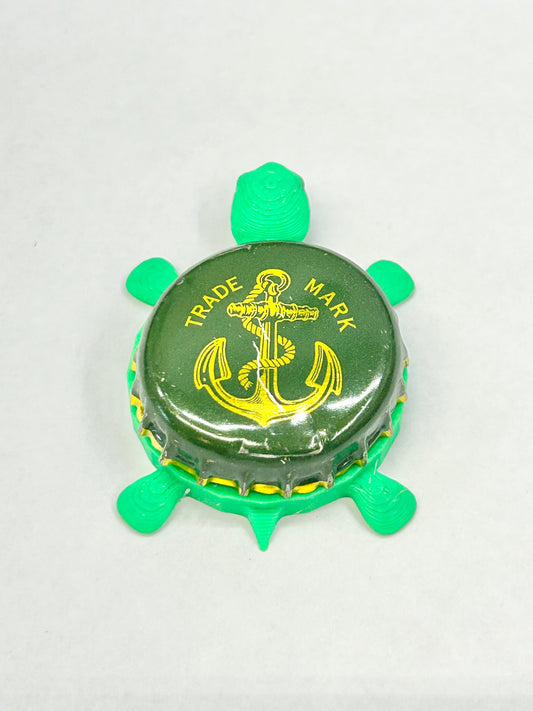 Anchor Brewing (Green) - Bottle Cap Magnet Turtle
