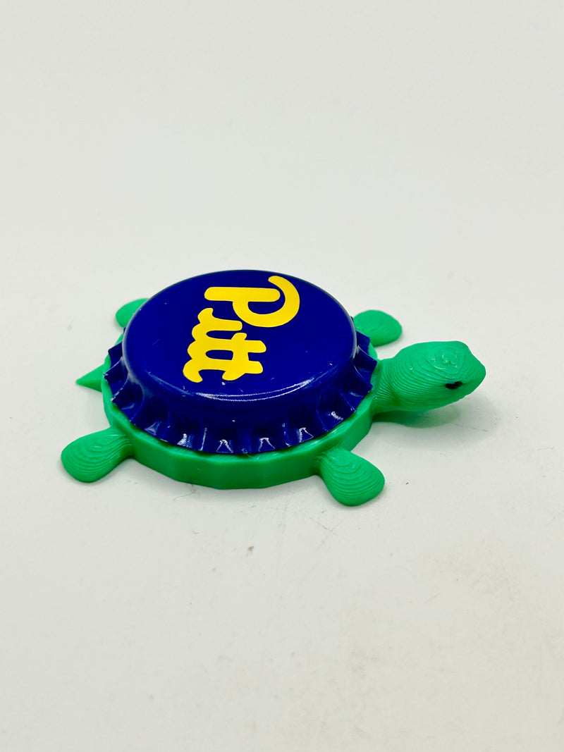 Pittsburgh Panthers (Pitt) - Bottle Cap Magnet Turtle Shell Shocked Art