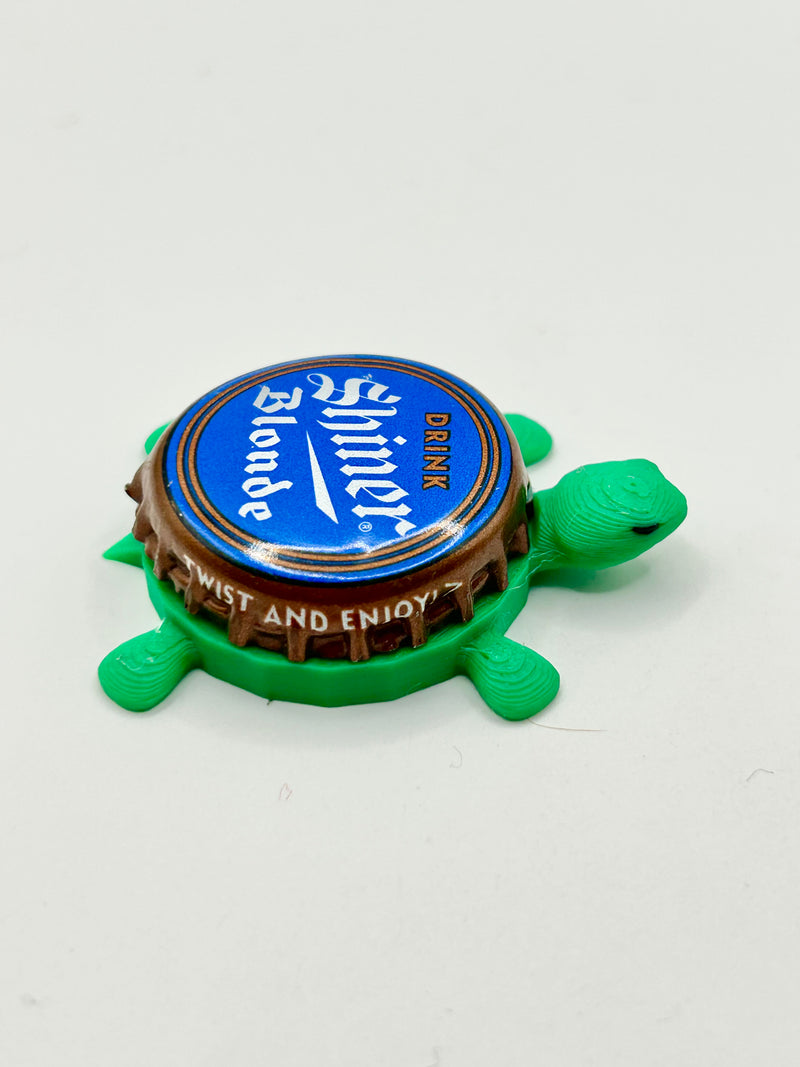 Shiner Blonde - Bottle Cap Magnet Turtle Shell Shocked Art