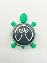 Agua Water (Gray) - Bottle Cap Magnet Turtle Shell Shocked Art