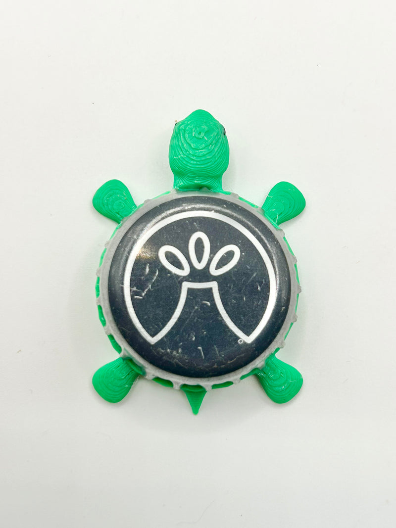 Agua Water (Gray) - Bottle Cap Magnet Turtle Shell Shocked Art