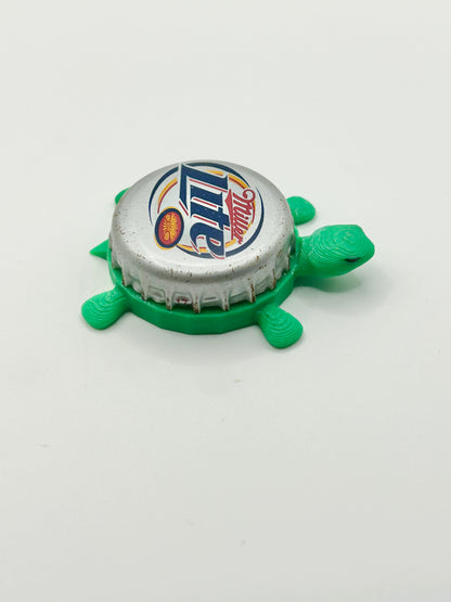 Miller Lite (90s Logo) - Bottle Cap Magnet Turtle Shell Shocked Art