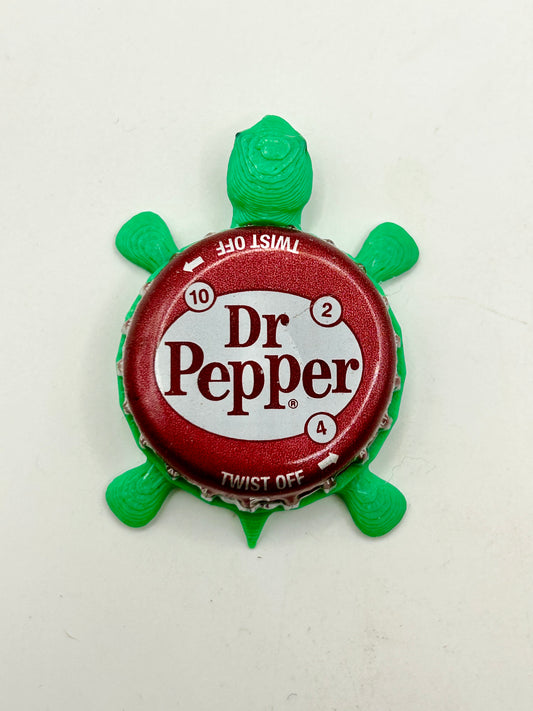 Dr Pepper Soda (Burgundy) - Bottle Cap Magnet Turtle Shell Shocked Art